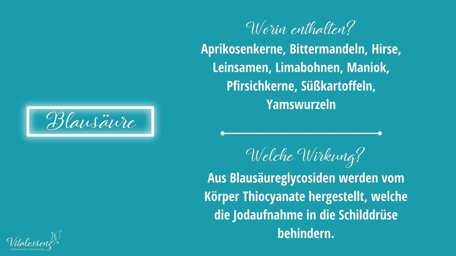 Goitrogene Substanzen - Blausäure, worin enthalten, welche Wirkung
