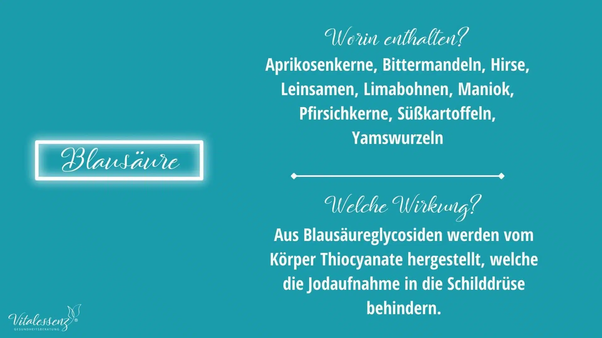 Goitrogene Substanzen - Blausäure, worin enthalten, welche Wirkung
