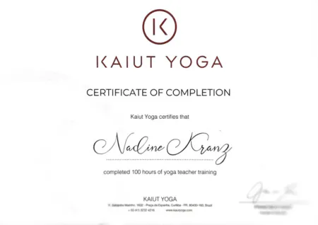 Zertifikat Kaiut Yoga Kaiut Yoga Teacher Zertifikat Nadine Kranz 2