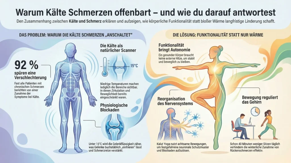 Kälte und Schmerz, Lösungen und Erklärungen.