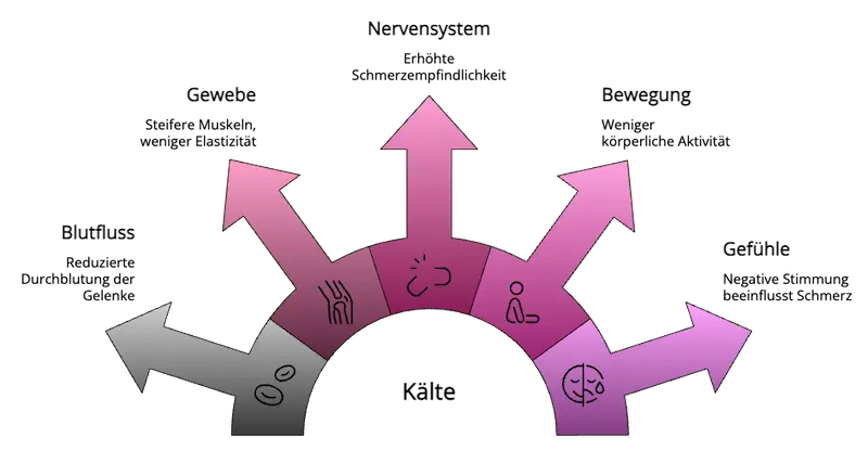 Pfeile mit unterschiedlichen Gesundheitsaspekten